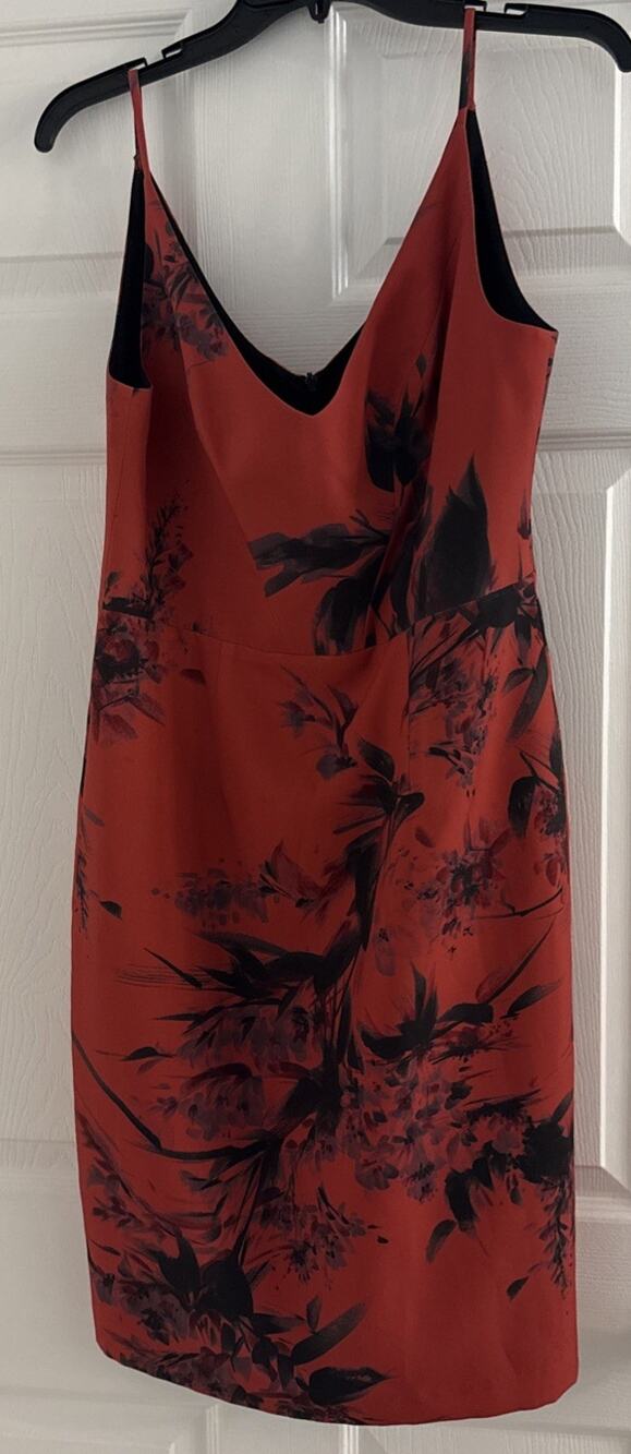 Black Halo Amorie Floral Print Sheath Dress. Botanical Watercolor BNWT Size 12